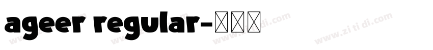 ageer regular字体转换
